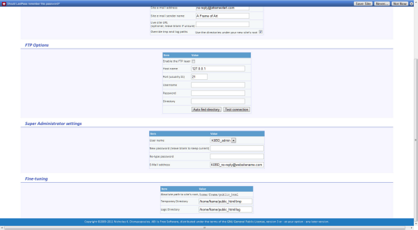 7 site configuration part two